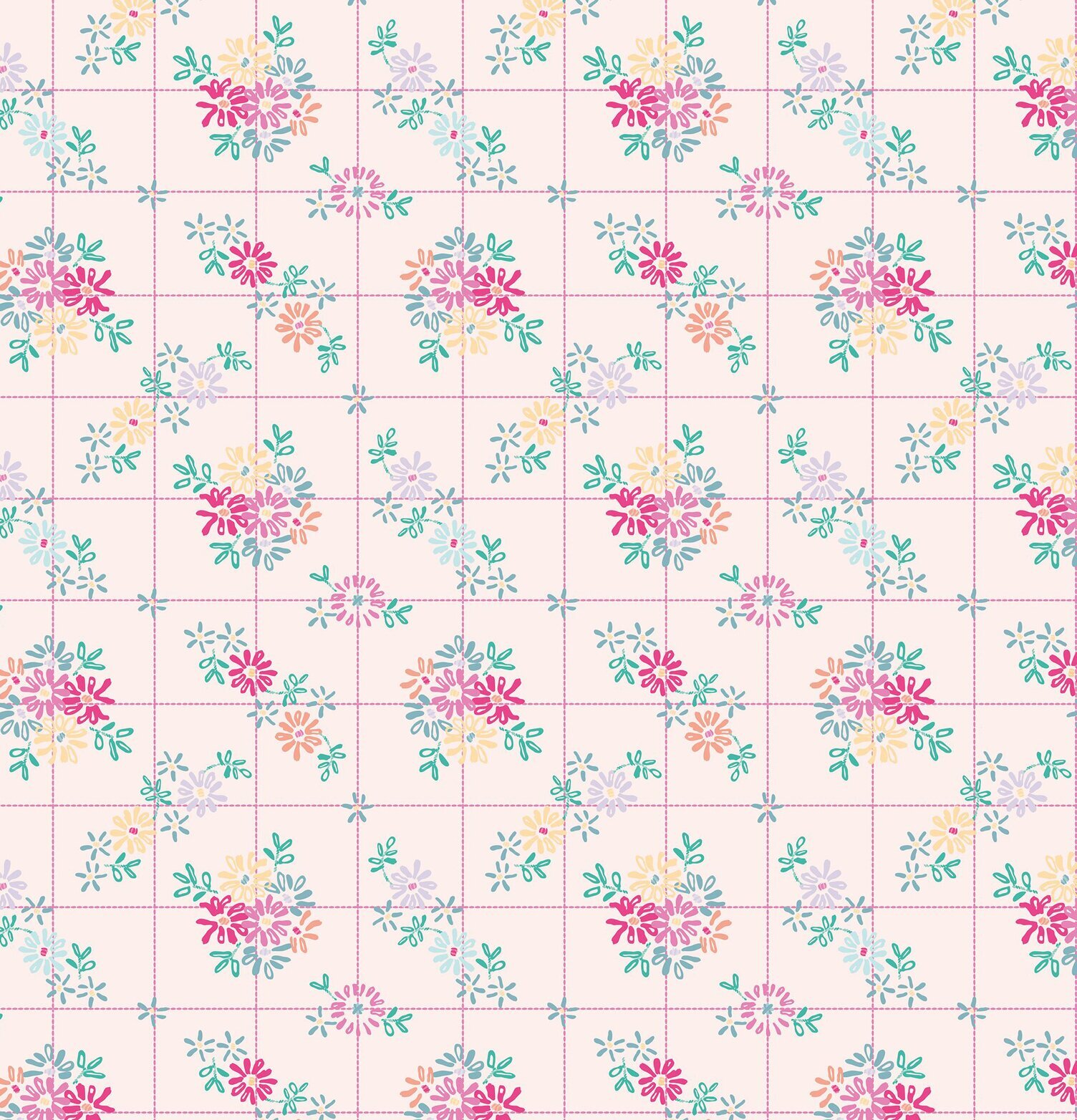 Mugg Embroidered Flower Print från Rice med blommönster