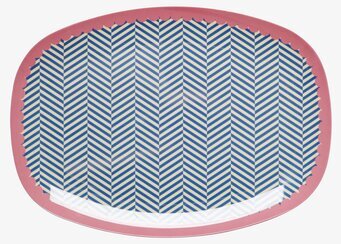 Bild av rektangulär tallrik med geometriskt mönster