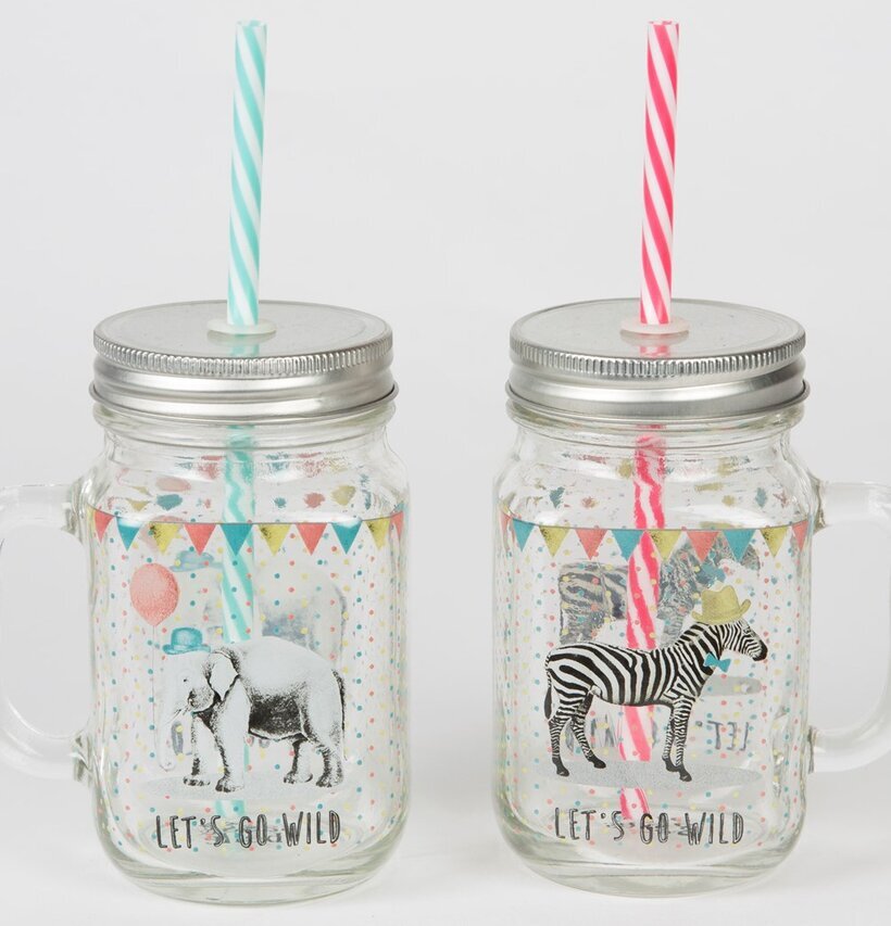 Glas Party Animals Elefant från Sass & Belle med elefantmotiv