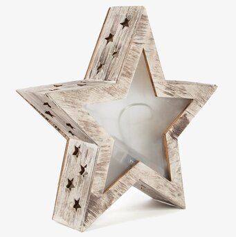 Bild av en rustik LED-stjärna för heminredning