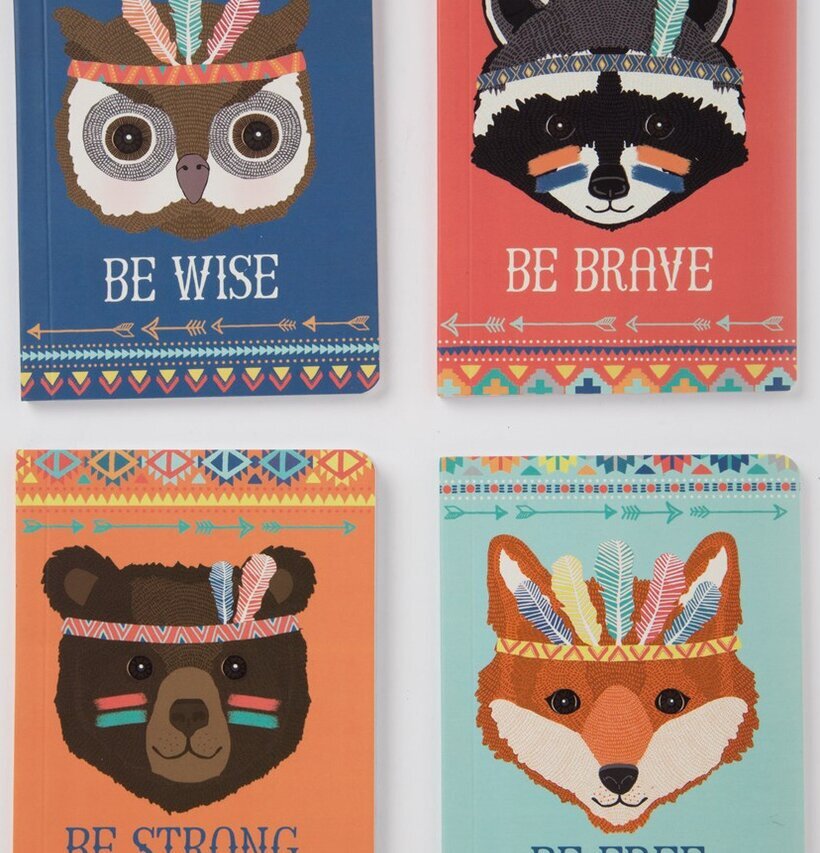 Notebook Animal från Sass & Belle med färgglada djurmotiv