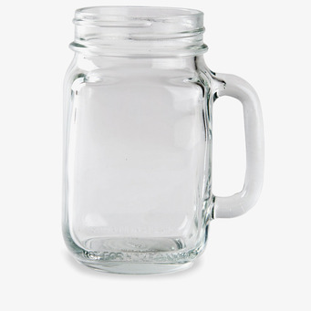 Bild av glasbehållare med handtag och stilren design