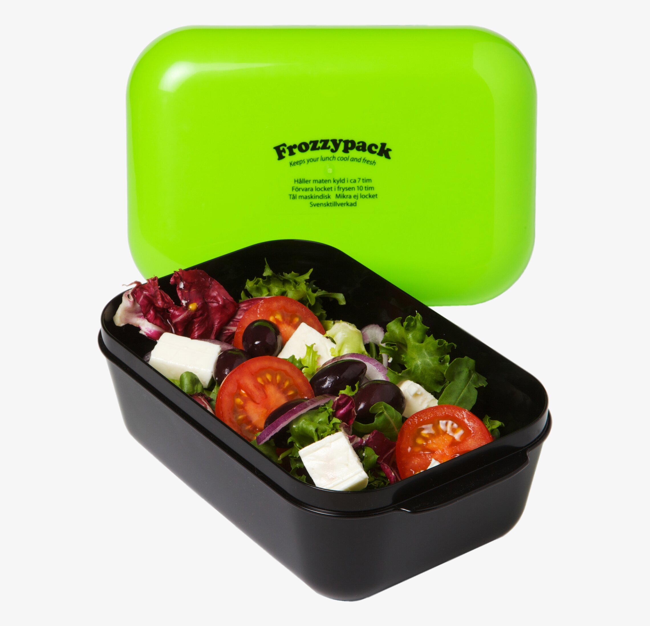 Frozzypack Original Grön/Svart lunchlåda med sallad