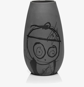 Bild av unik vas med konstnärlig och modern design