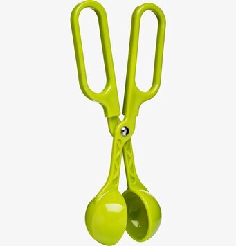 Bild av grön köttbulleformare med ergonomiskt handtag