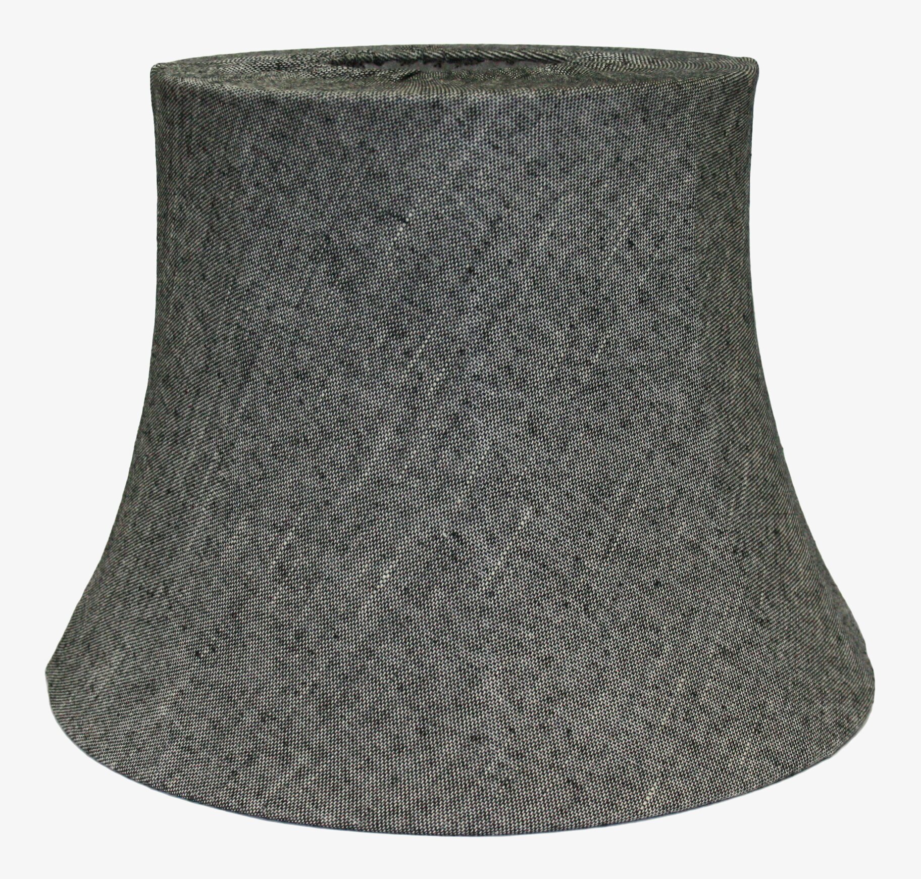 Bild av klassisk, konisk bordslampskärm i djup grå färg
