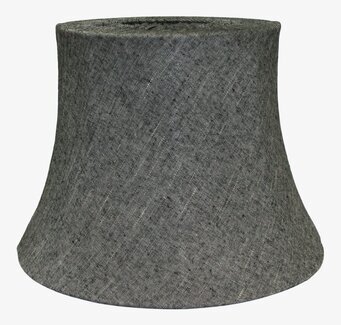 Bild av klassisk, konisk bordslampskärm i djup grå färg