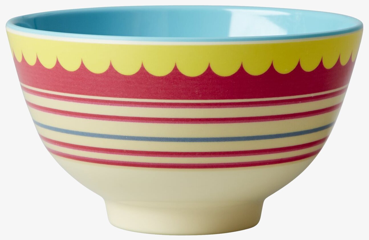 Liten Skål Striped Print från Rice med färgglada ränder