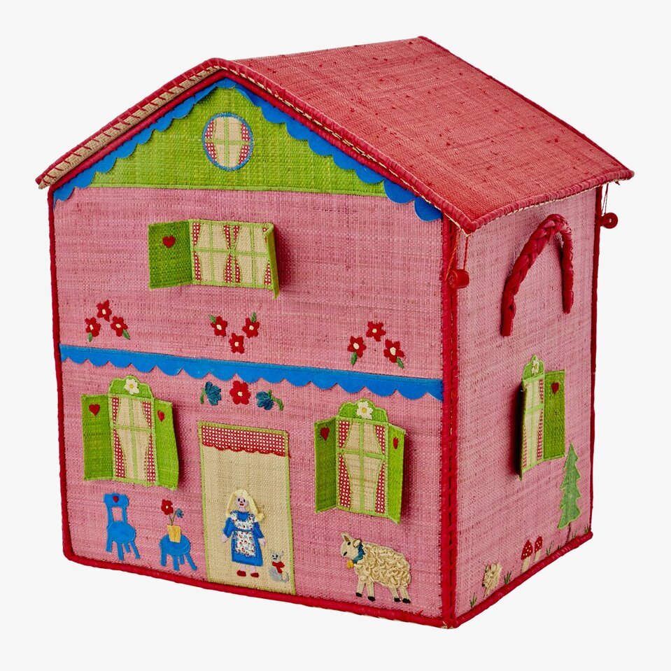 Förvaringskorg Cottage från Rice med husdesign och detaljer