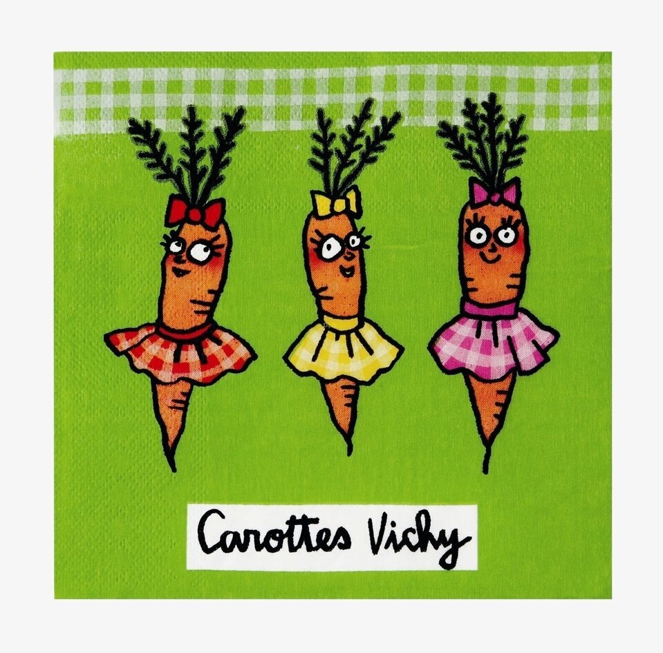 Bild av färgglada ballerina-morötter på grön bakgrund