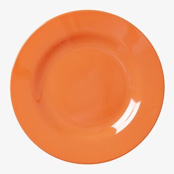 Bild av orange tallrik med livfull och stilren design