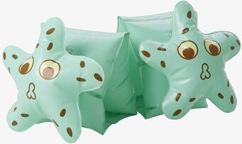 Bild av lekfulla gröna simpuffar med sjöstjärndesign