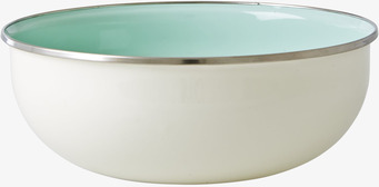 Bild av en stilren och hållbar emaljskål för köket