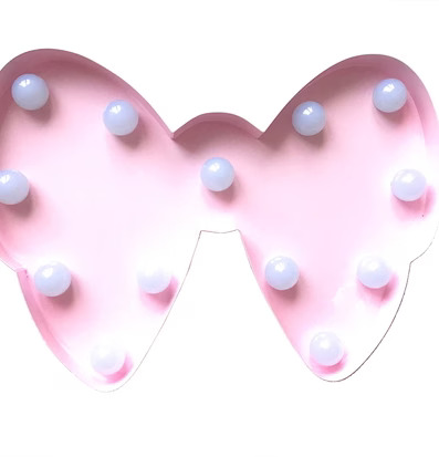 Bild av unik rosettformad LED-lampa i rosa design