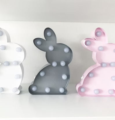 Bild av stilrena LED-lampor formade som kaniner