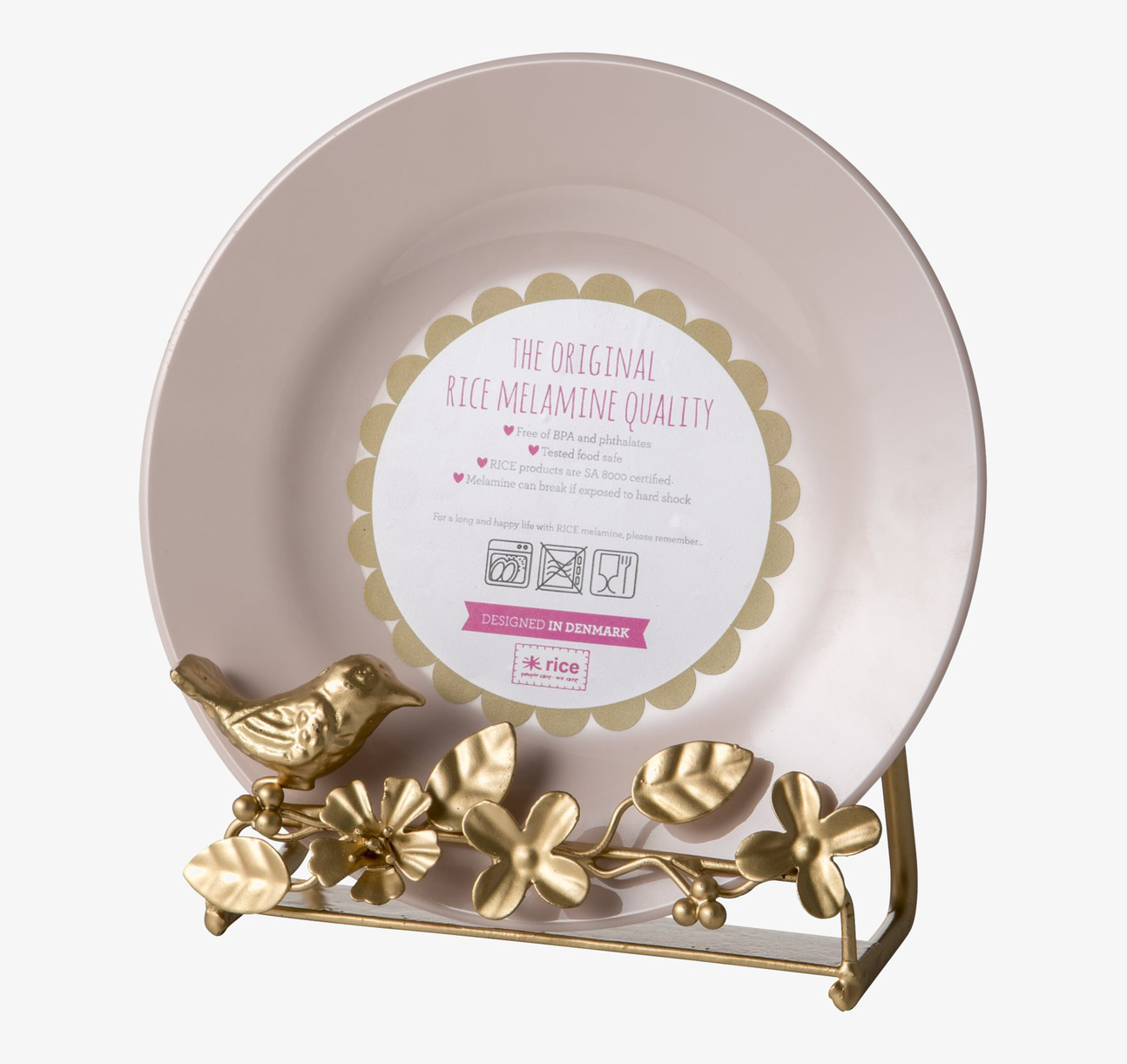 Tallrik/Servettställ Guld från Rice med elegant design