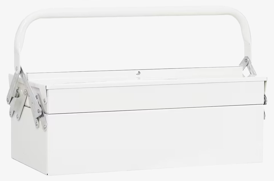 Bild av tidlös vit verktygslåda med stil och funktion