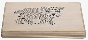 Leksaksdator Natur/Svart från Bloomingville med björnillustration