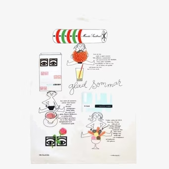 Bild av kreativ och lekfull kökshandduk designad av Eksell