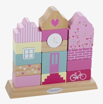 Bild av pedagogisk och färgglad leksak i trä för barn