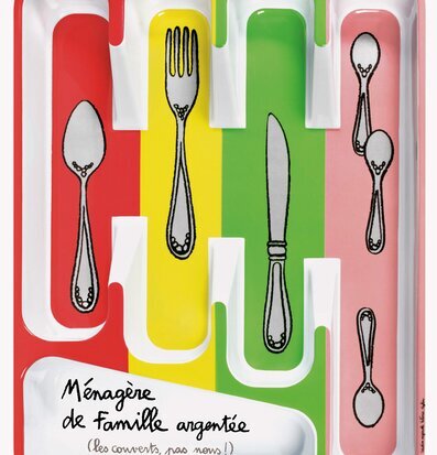 Bild av färgglad och funktionell besticklåda för köket