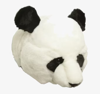 Bild av panda-djurhuvud som unik väggdekoration