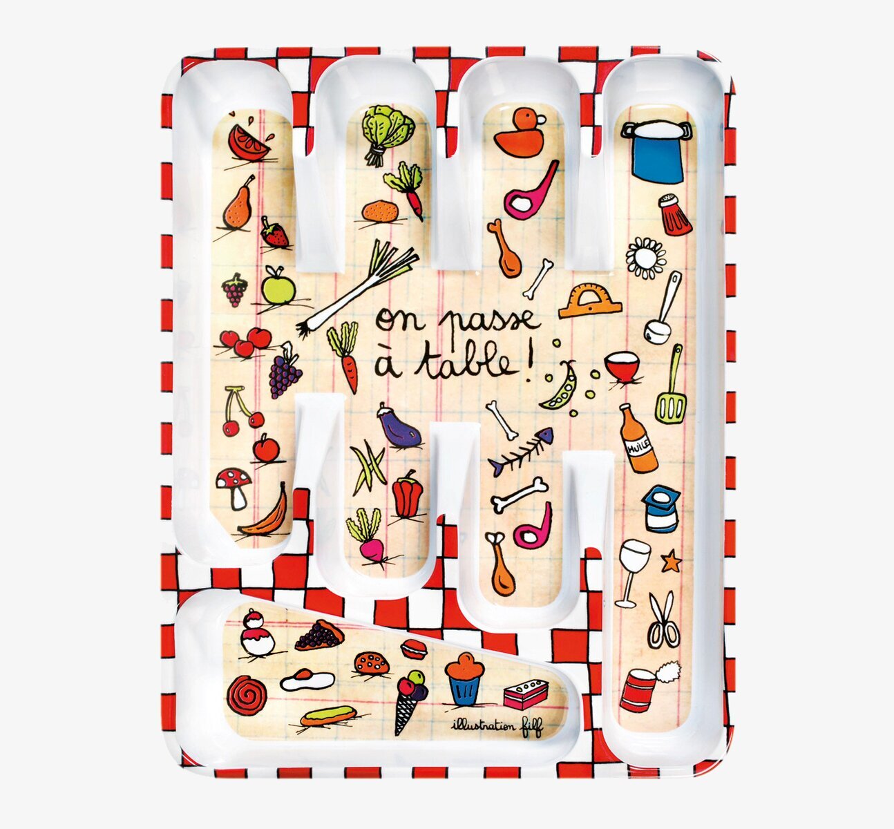 Besticklåda Köksruta från Derriére la porte i färgglad design