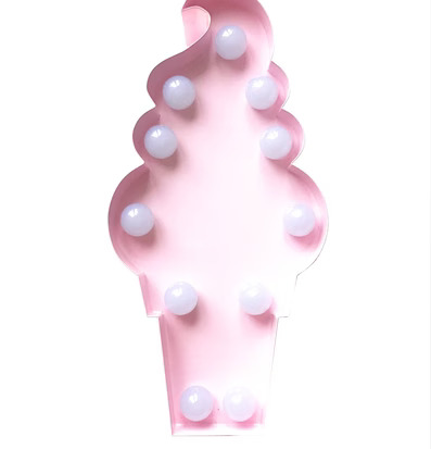 Bild av dekorativ rosa LED-lampa i glassform