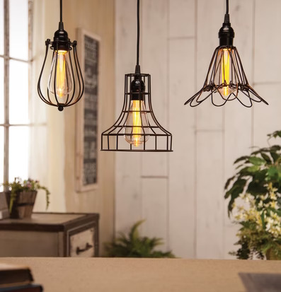 Bild av stilfulla pendellampor i retro och industriell stil