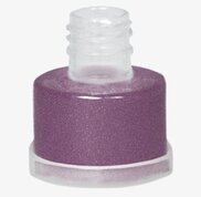 Bild av skimrande högglansigt pulver i lila nyans