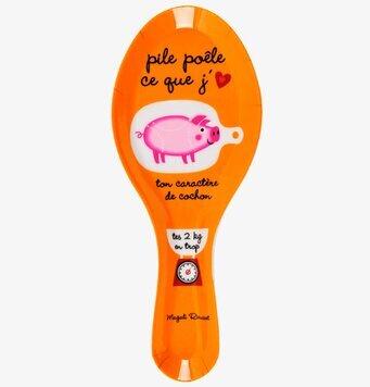 Bild av livfull skedhållare med humoristisk design