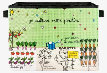 Bild av färgglad och kreativ förvarings-/växtlåda