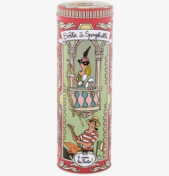 Bild av färgglad och kreativ spagettiburk för köket