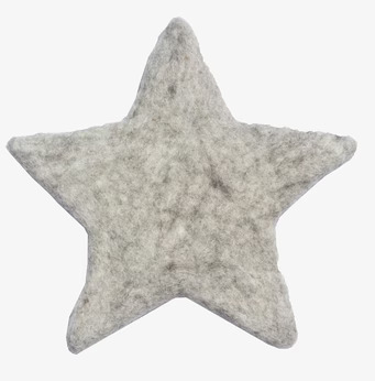 Bild av stjärnformat grytunderlägg i filtmaterial