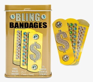 Bild av glittriga plåster med juvelliknande dekorationer