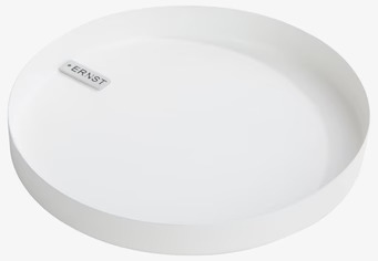 Bild av runt ljustråg i vit färg med stilren design