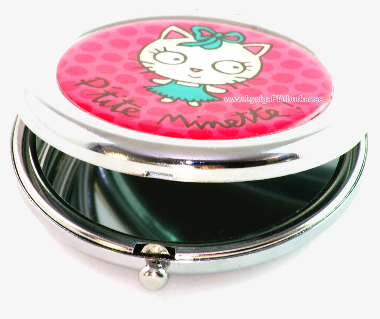 Fickspegel kitkatt rosa från Derriére la porte med kattdesign