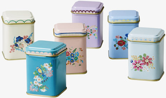 Bild av eleganta och färgglada kryddburkar för köket