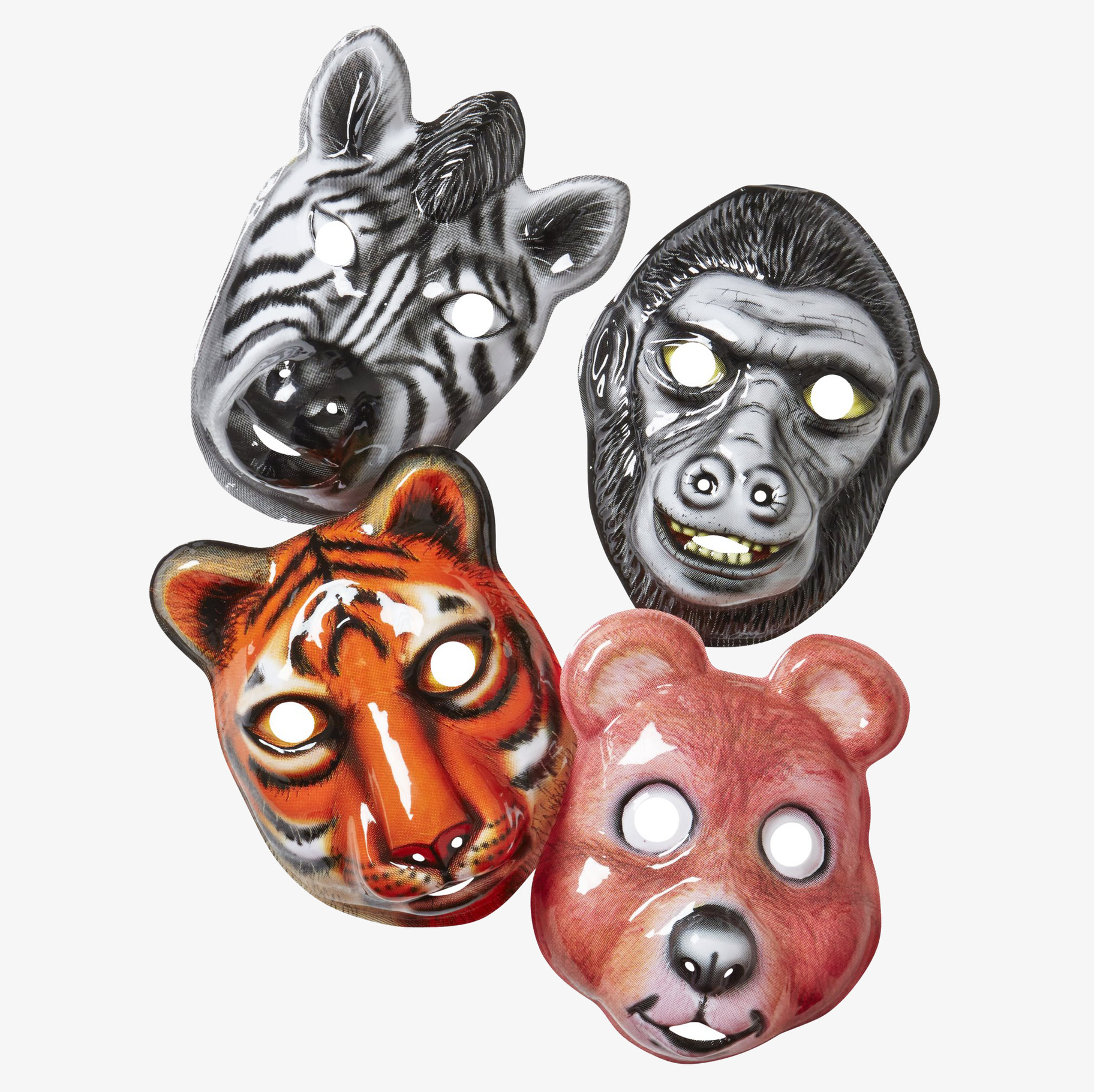 Partymask - Vilda Djur från Rice, masker föreställande djur