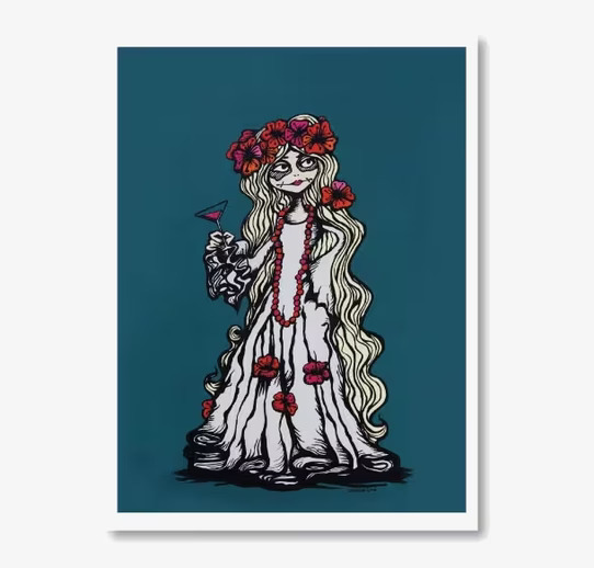 Hippien - Art Print från Lottisson Design: färgglad hippie