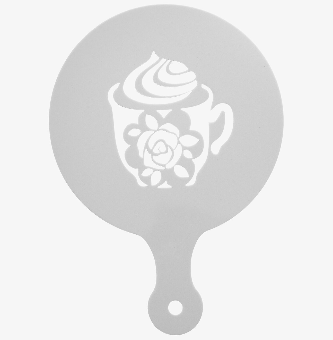 Bild: Elegant stencil för kaffekonst och dekoration