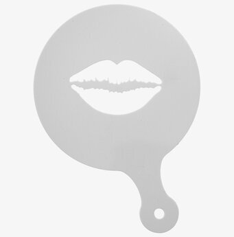 Bild av rund stencil för kreativa kaffeupplevelser