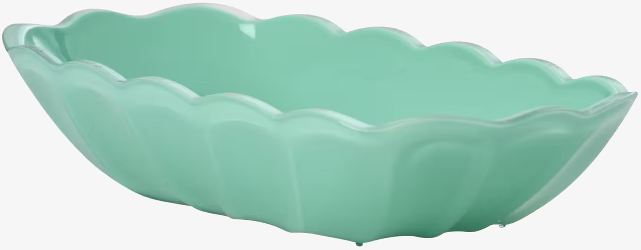 Banana Split Skål Mintgrön från Rice med böljande kanter