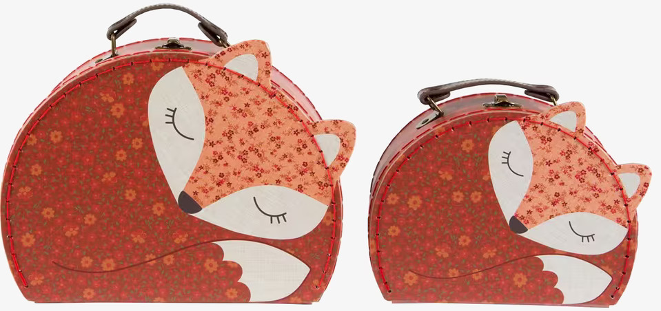 Resväska 2-Pack Angus från Sass & Belle med sovande räv