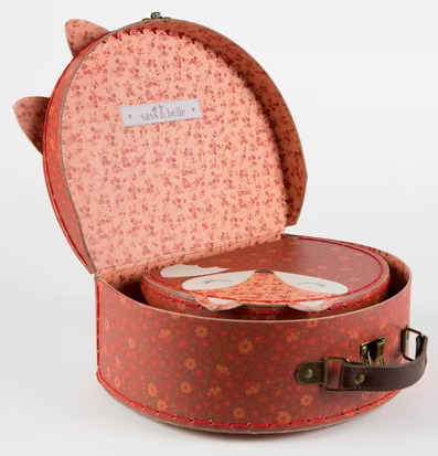 Bild av färgglad resväska med blommönster och stil