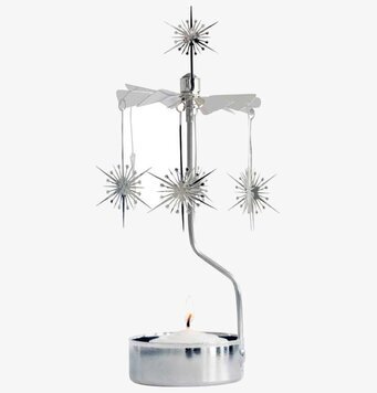 Foto av elegant änglaspel med roterande stjärnor