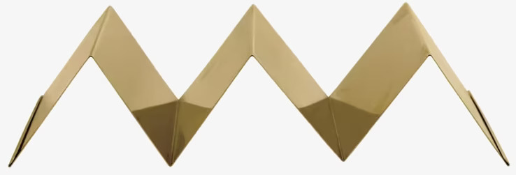 Bild av gyllene metallställ för servering av tacos