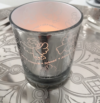 Gustav - Majas Cottage ljuslykta med änglar och kärleksord