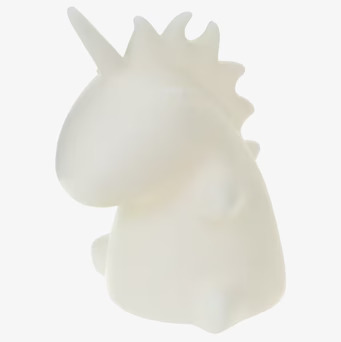 Bild av enhörningsnattlampa med mjukt, behagligt ljus