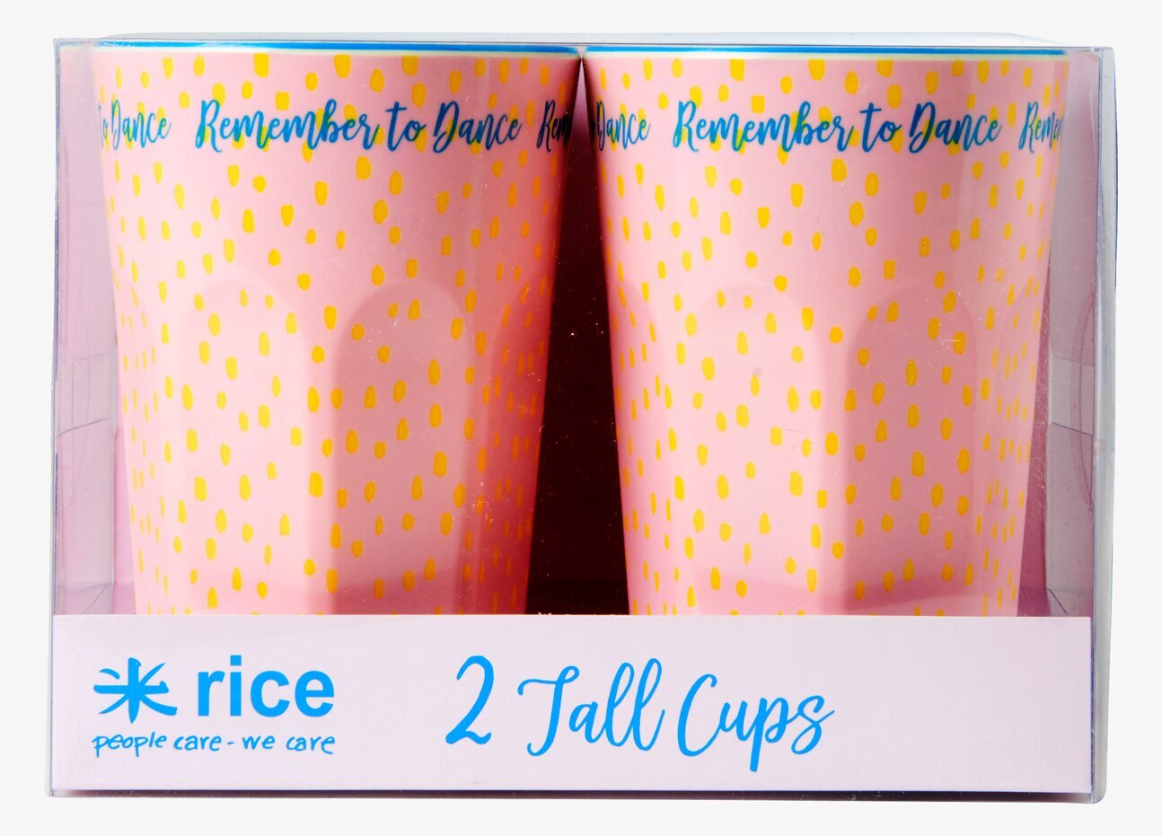 Bild av två färgglada och glädjefyllda latte-muggar